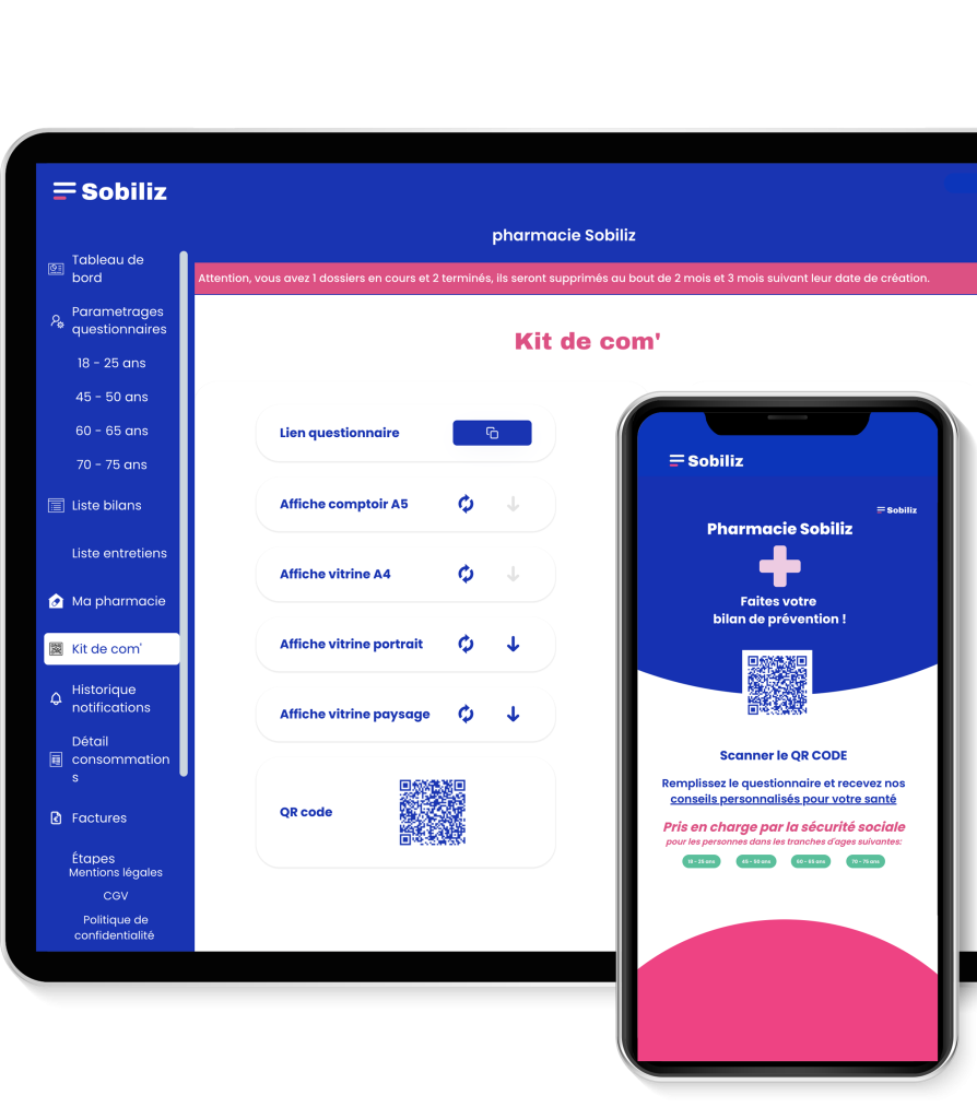 kit communication solution sans pour bilans de prévention et entretiens pharmaceutique