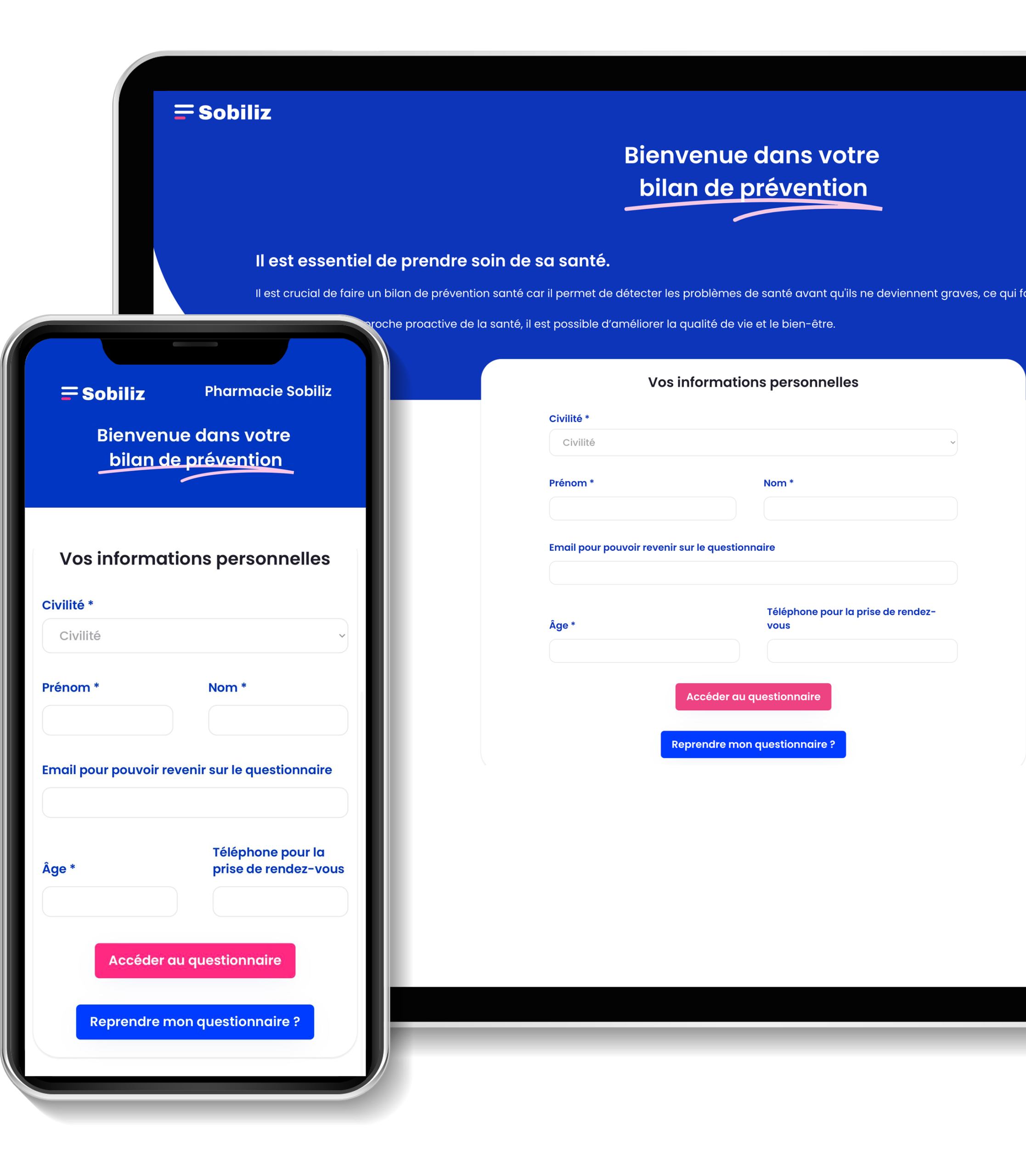 questionnaires solution sans pour bilans de prévention et entretiens pharmaceutique